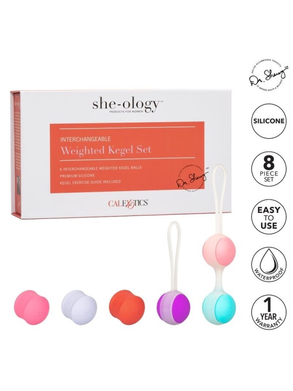 CALIFORNIA EXOTICS - SHE-OLOGY SET BOLAS KEGEL INTERCAMBIABLES