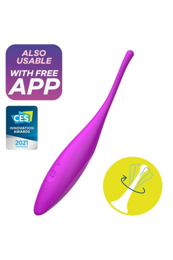 SATISFYER - TWIRLING JOY ESTIMULADOR CLITORIS FUCSIA