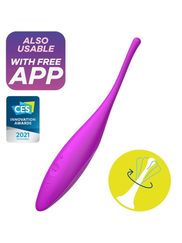 SATISFYER - TWIRLING JOY ESTIMULADOR CLITORIS FUCSIA