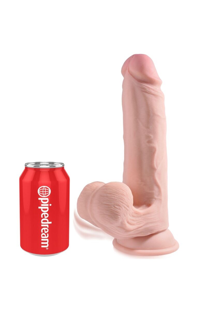KING COCK - PLUS 3D DILDO SWINGING BALLS 20.3 CM