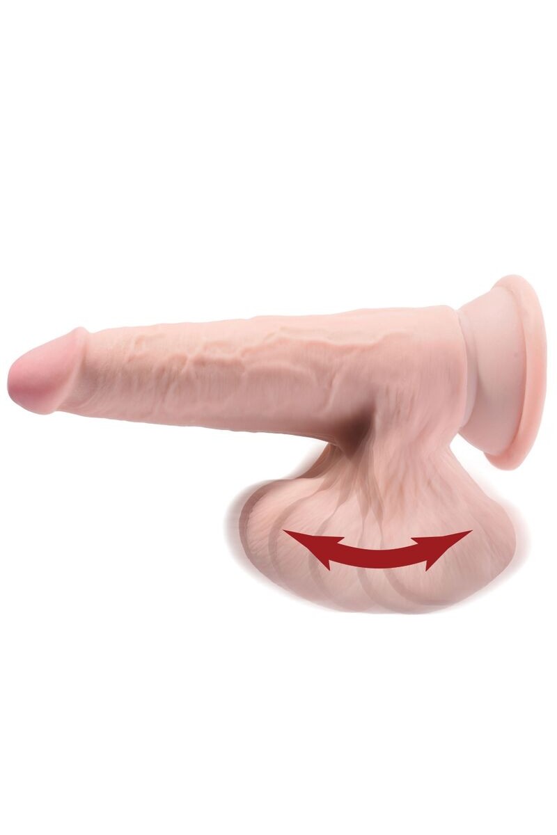 KING COCK - PLUS 3D DILDO SWINGING BALLS 20.3 CM
