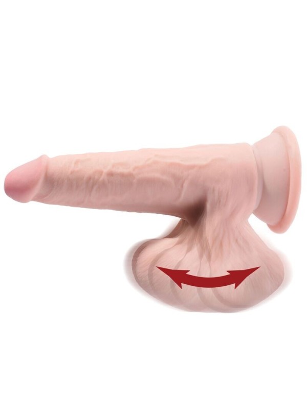 KING COCK - PLUS 3D DILDO SWINGING BALLS 20.3 CM