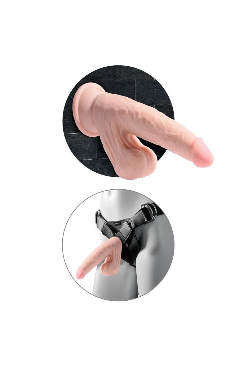 KING COCK - PLUS 3D DILDO SWINGING BALLS 20.3 CM