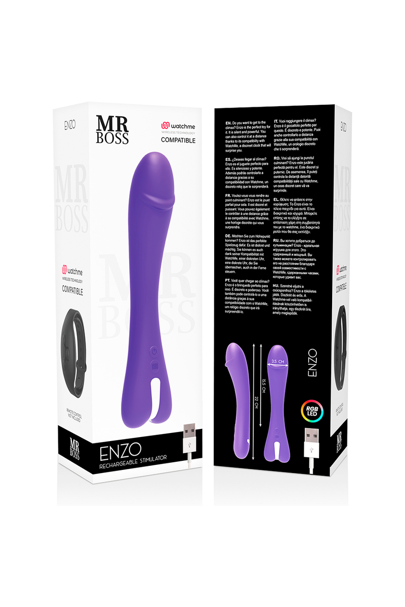 MR BOSS - ENZO VIBRADOR COMPATIBLE CON WATCHME WIRELESS TECHNOLOGY