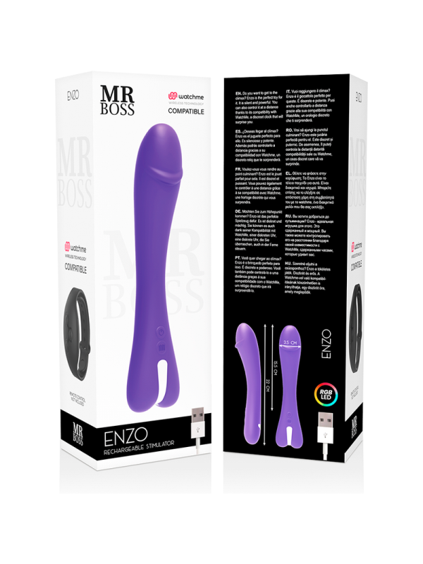 MR BOSS - ENZO VIBRADOR COMPATIBLE CON WATCHME WIRELESS TECHNOLOGY