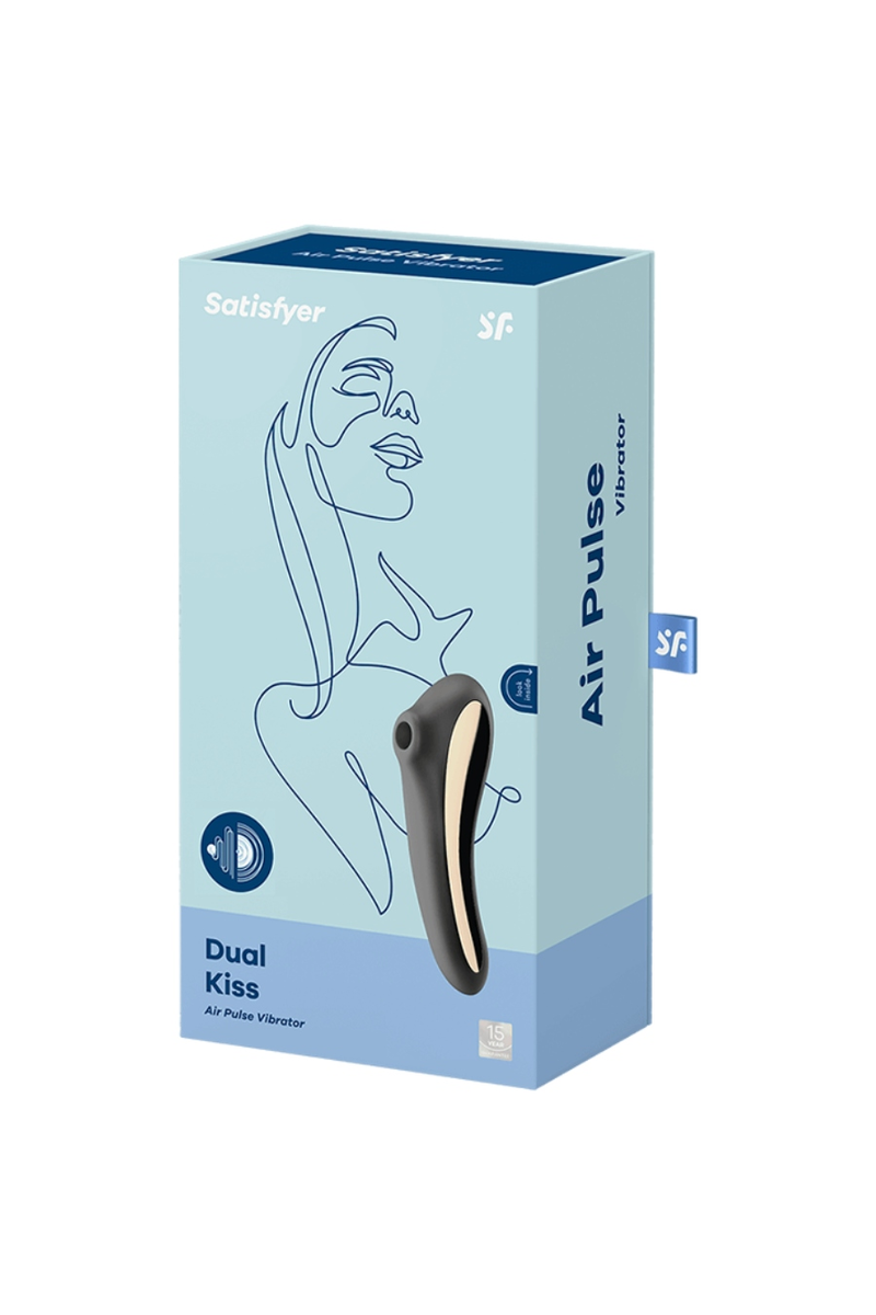 SATISFYER - DUAL KISS ESTIMULADOR CLITORIS NEGRO