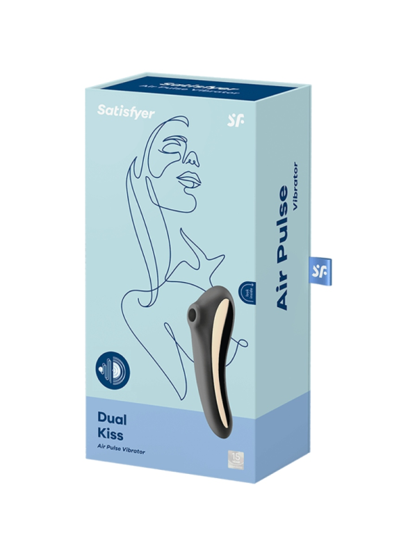 SATISFYER - DUAL KISS ESTIMULADOR CLITORIS NEGRO