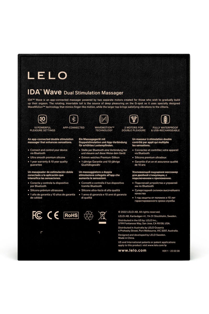 LELO - IDA WAVE MASAJEADOR PAREJAS CORAL