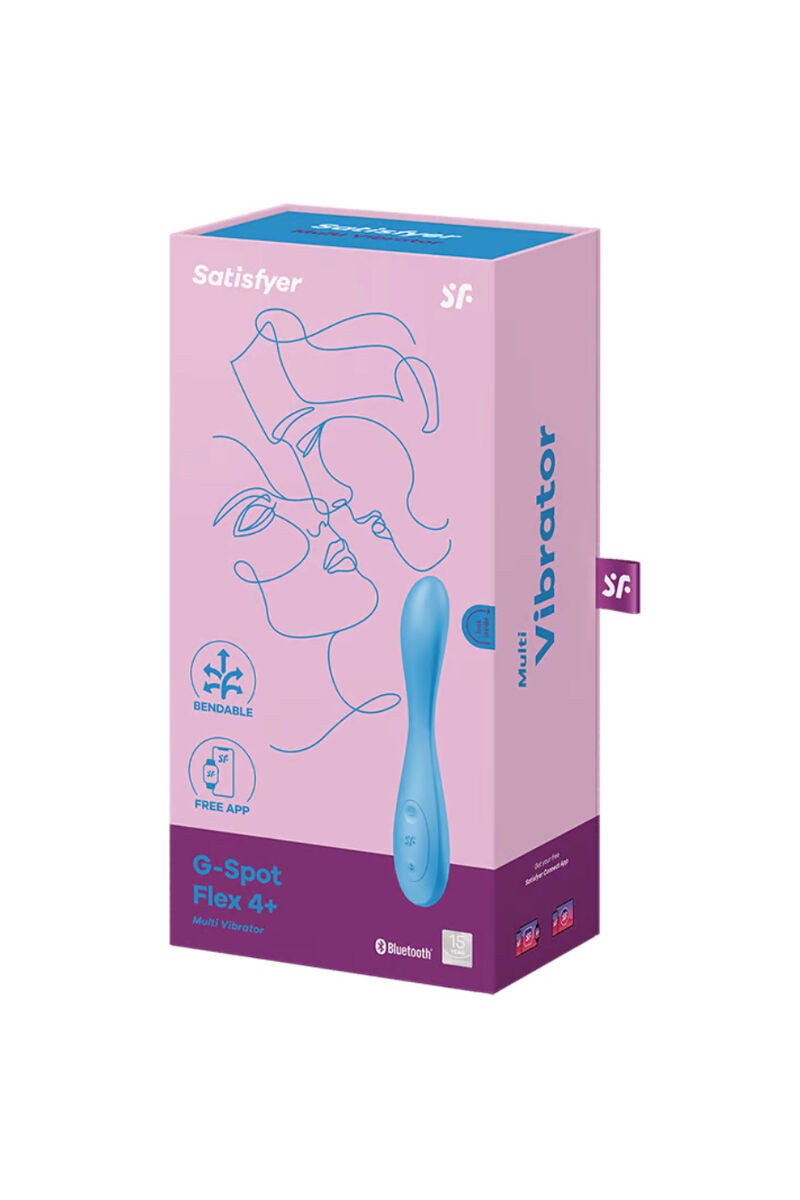 SATISFYER - G-SPOT FLEX 4+ MULTI VIBRADOR APP AZUL