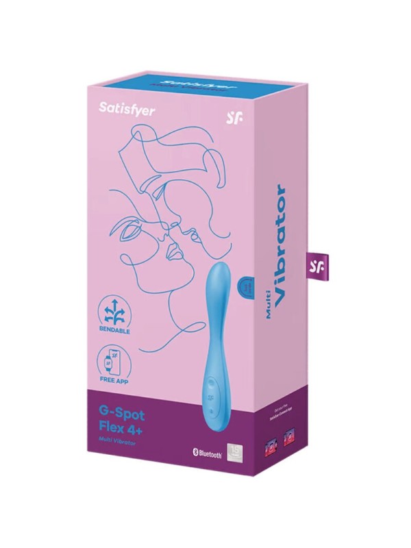 SATISFYER - G-SPOT FLEX 4+ MULTI VIBRADOR APP AZUL