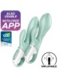 SATISFYER - AIR PUMP BUNNY 5+ VIBRADOR RABBIT INFLABLE APP VERDE