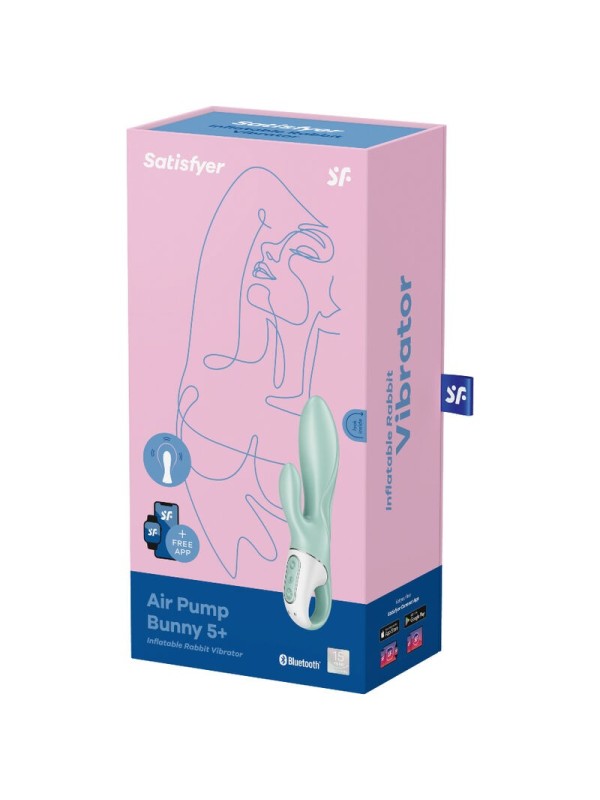 SATISFYER - AIR PUMP BUNNY 5+ VIBRADOR RABBIT INFLABLE APP VERDE