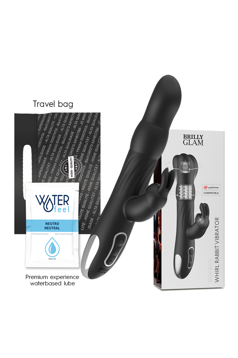 BRILLY GLAM - MOEBIUS RABBIT VIBRATOR & ROTATOR  WATCHME WIRELESS TECH