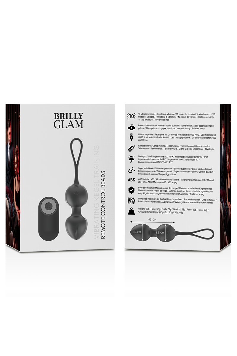 BRILLY GLAM - VIBRATING KEGEL BEADS CONTROL REMOTO