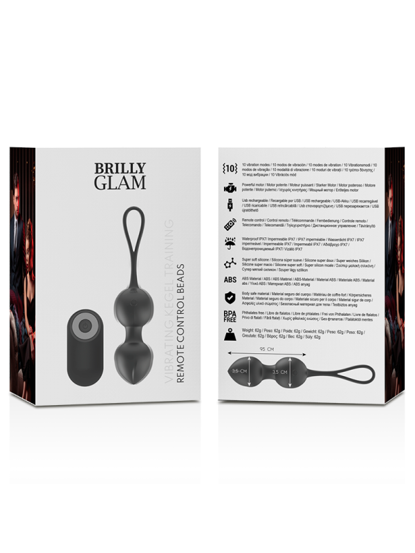 BRILLY GLAM - VIBRATING KEGEL BEADS CONTROL REMOTO