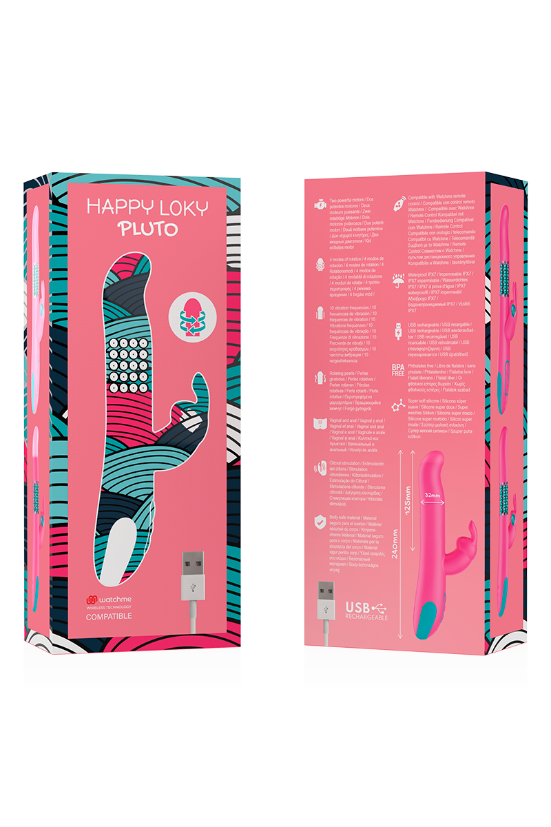 HAPPY LOKY - PLUTO RABBIT VIBRATOR & ROTATOR WATCHME WIRELESS TECH