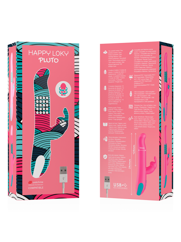 HAPPY LOKY - PLUTO RABBIT VIBRATOR & ROTATOR WATCHME WIRELESS TECH
