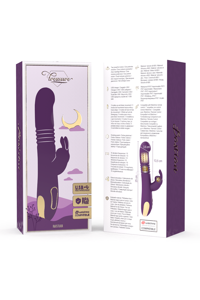 TREASURE - BASTIAN RABBIT UPDOWN, ROTATOR & VIBRATOR WATCHME WIRELESS