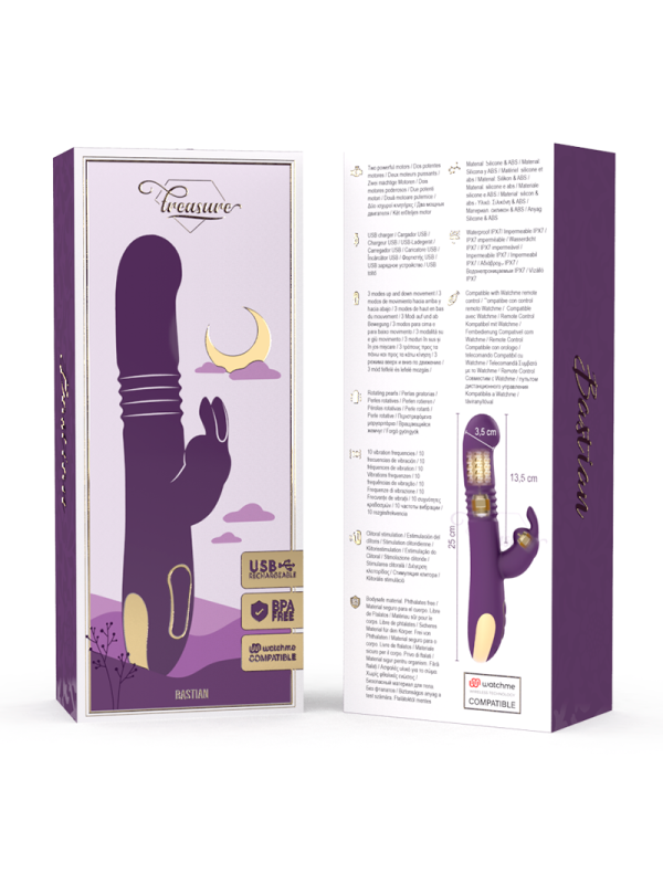 TREASURE - BASTIAN RABBIT UPDOWN, ROTATOR & VIBRATOR WATCHME WIRELESS