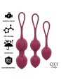 CICI BEAUTY - PREMIUM SILICONE 3 VIBRATING KEGEL BEADS REMOTE CONTROL