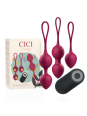 CICI BEAUTY - PREMIUM SILICONE 3 VIBRATING KEGEL BEADS REMOTE CONTROL