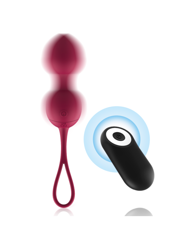 CICI BEAUTY - PREMIUM SILICONE 3 VIBRATING KEGEL BEADS REMOTE CONTROL