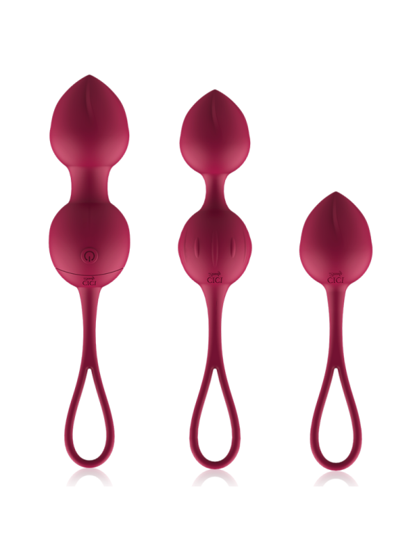 CICI BEAUTY - PREMIUM SILICONE 3 VIBRATING KEGEL BEADS REMOTE CONTROL