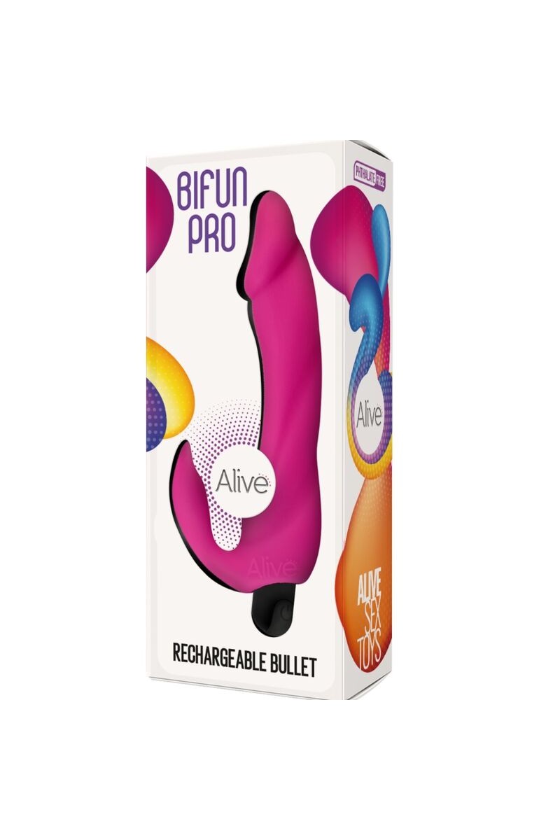 ALIVE - BIFUN PRO DILDO VIBRADOR ROSA 14.9 CM