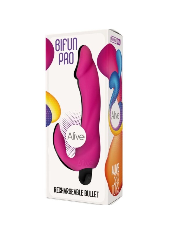 ALIVE - BIFUN PRO DILDO VIBRADOR ROSA 14.9 CM