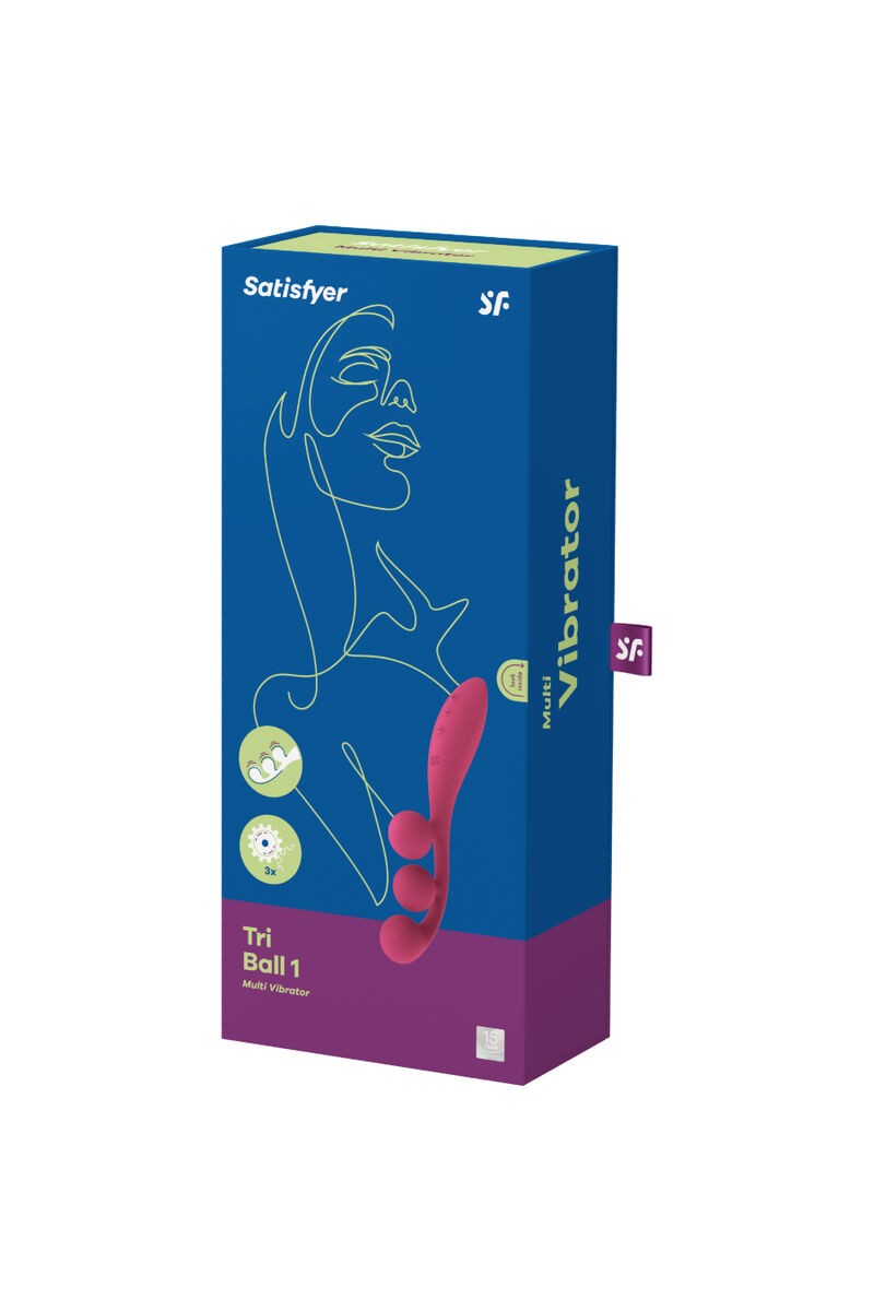 SATISFYER - TRI BALL 1 MULTI VIBRADOR ROJO