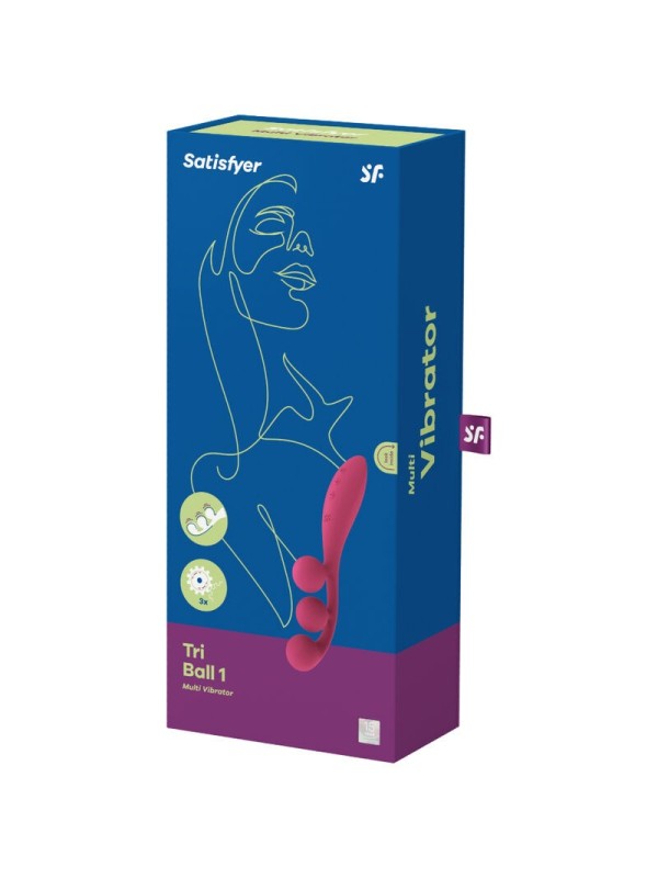 SATISFYER - TRI BALL 1 MULTI VIBRADOR ROJO