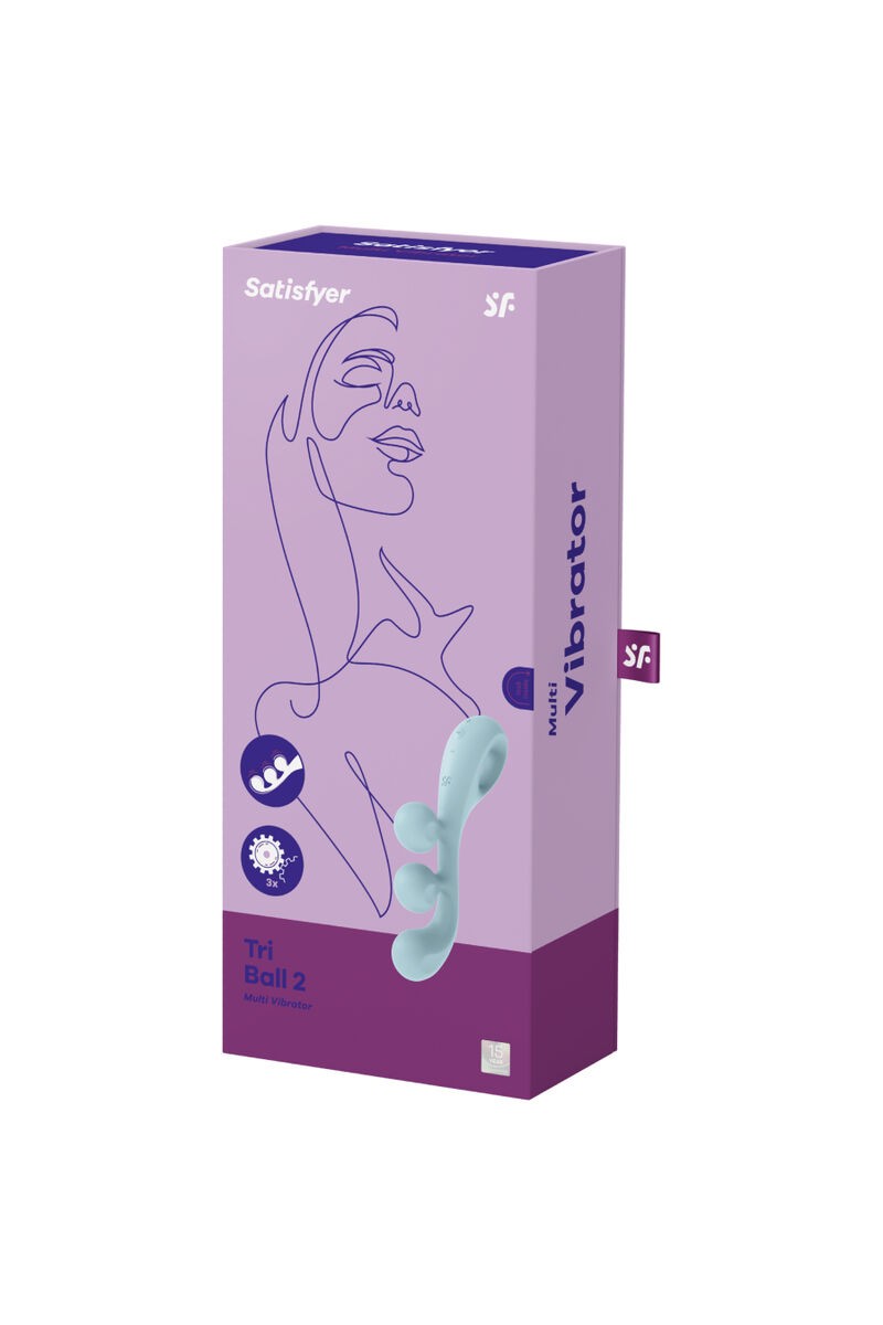 SATISFYER - TRI BALL 2 MULTI VIBRADOR AZUL