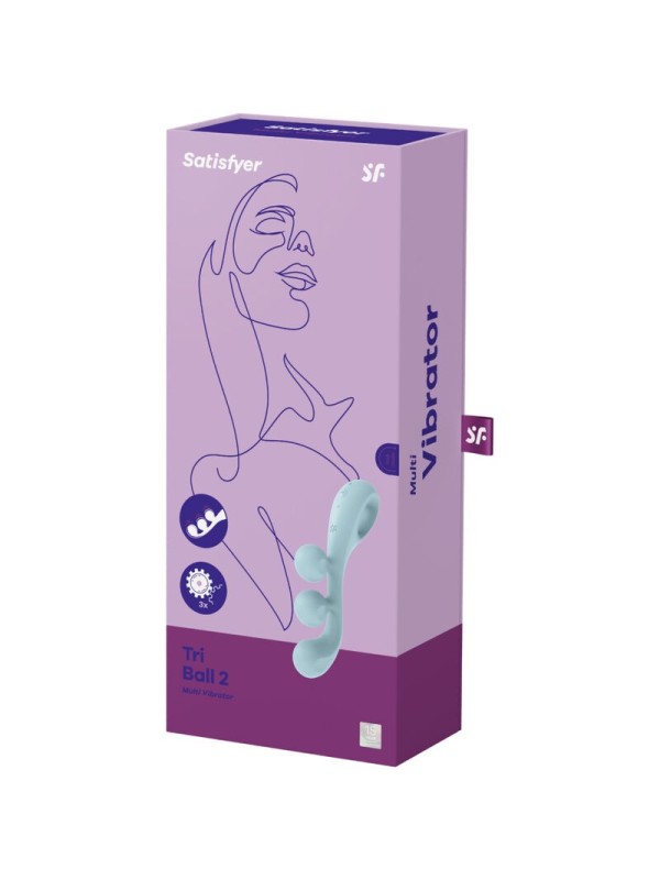 SATISFYER - TRI BALL 2 MULTI VIBRADOR AZUL