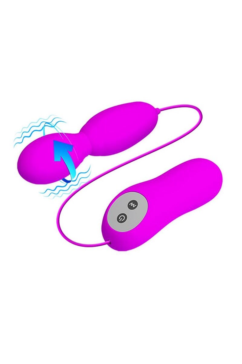 PRETTY LOVE - VEGA MASAJEADOR ROTACIÓN Y VIBRACIÓN 12 FUNCIONES FUCSIA