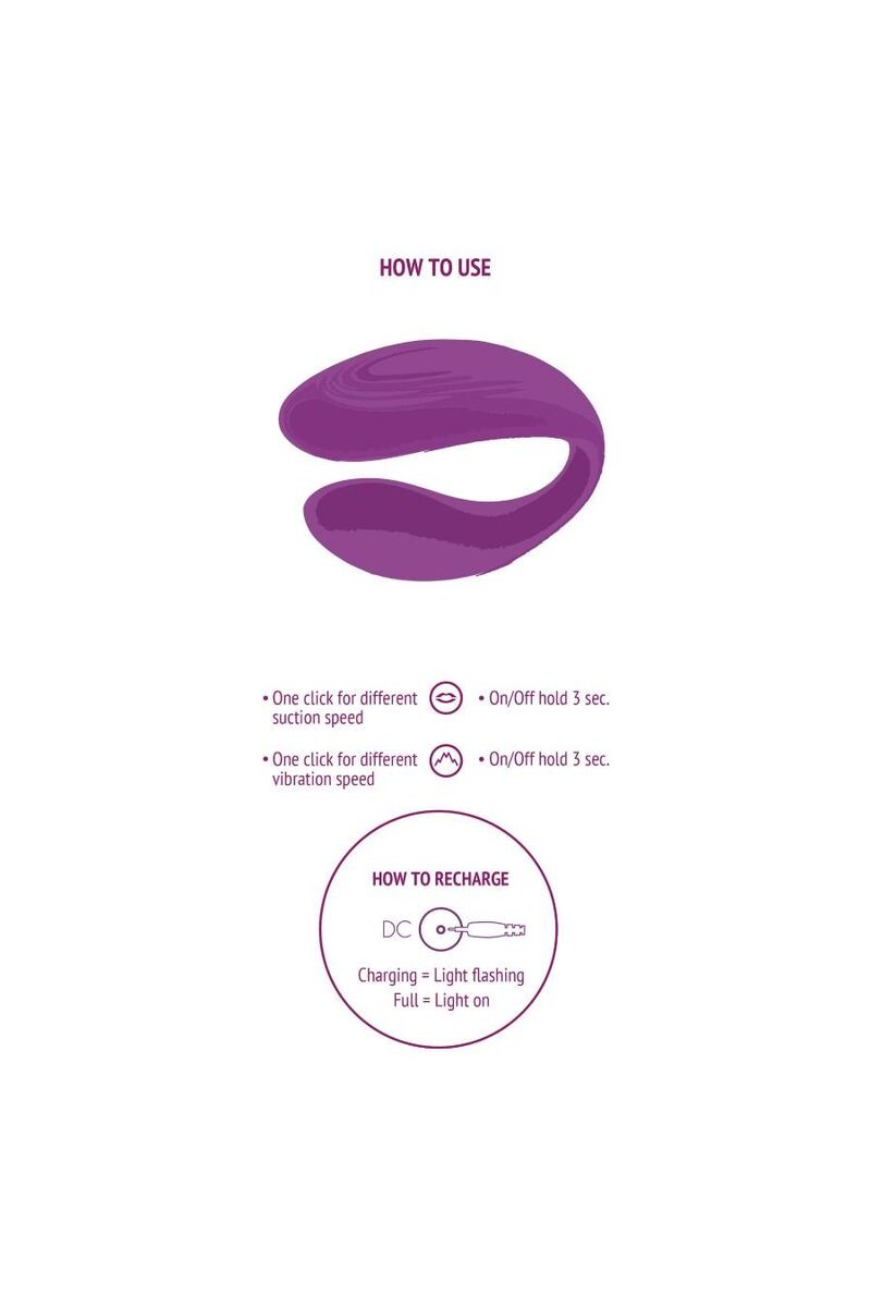 XOCOON - BOUND LOVE VIBRADOR PARA PAREJAS MORADO