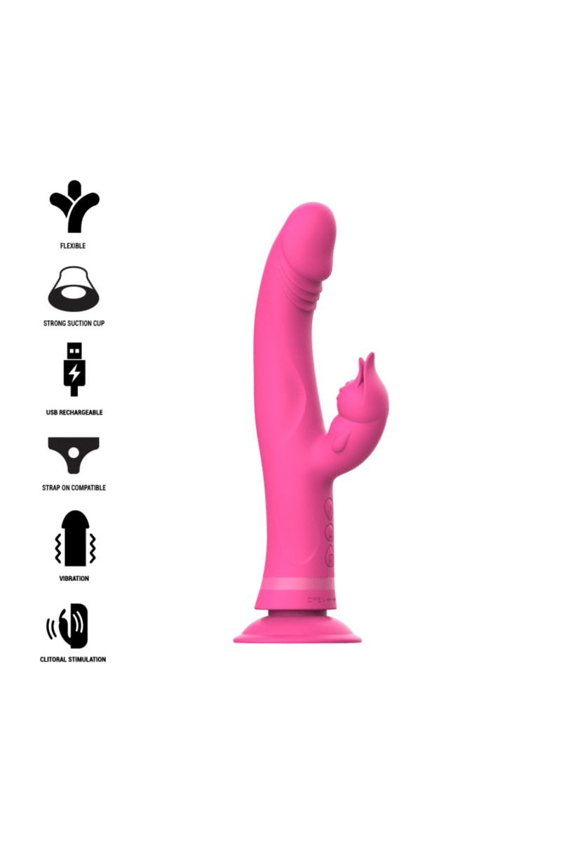 INTENSE - JULIO VIBRADOR RABBIT SILICONA ROSA