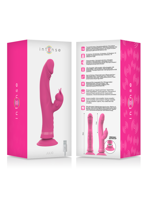 INTENSE - JULIO VIBRADOR RABBIT SILICONA ROSA