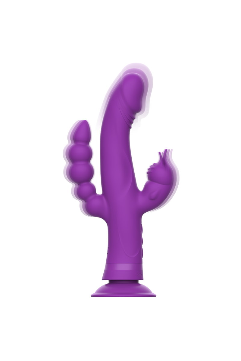 INTENSE - CASANOVA VIBRADOR RABBIT SILICONA TRIPLE MOTOR MORADO
