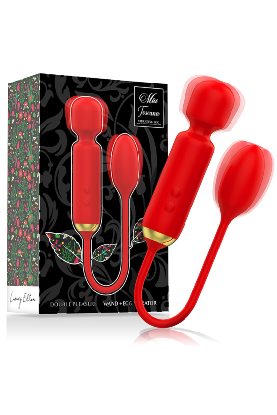 MIA - TOSCANA DOUBLE PLEASURE WAND + HUEVO VIBRADOR