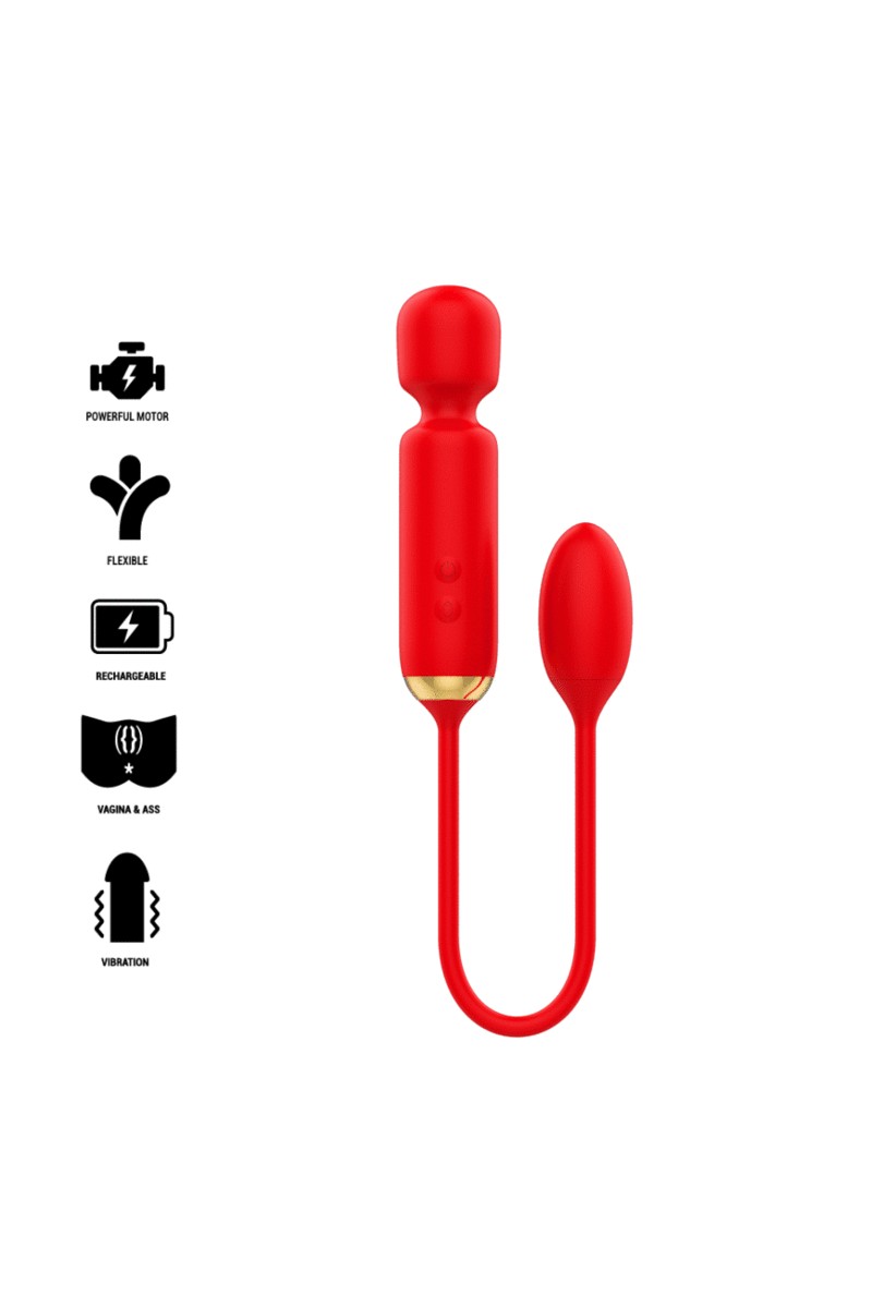 MIA - TOSCANA DOUBLE PLEASURE WAND + HUEVO VIBRADOR