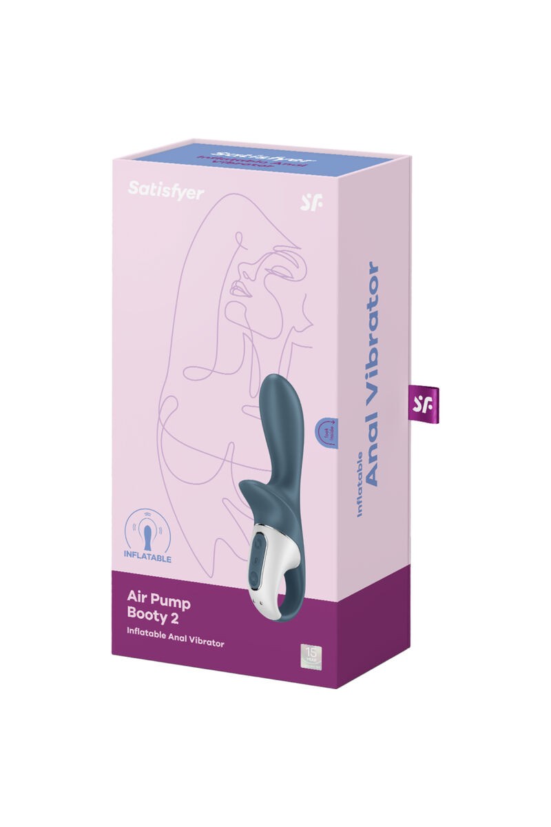 SATISFYER - AIR PUMP BOOTY 2 GRIS OSCURO