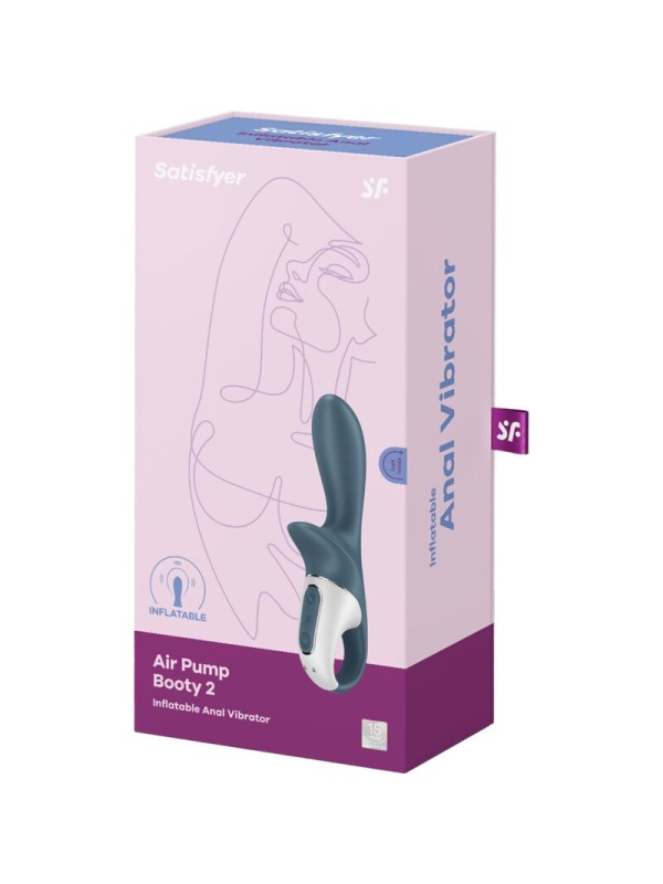 SATISFYER - AIR PUMP BOOTY 2 GRIS OSCURO