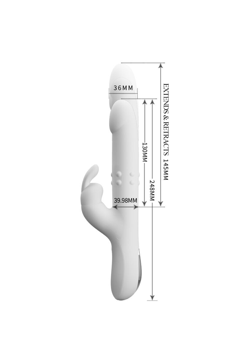 PRETTY LOVE - REESE VIBRADOR CON ROTACIÓN PLATEADO