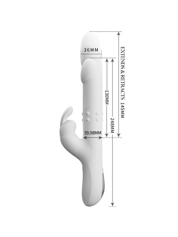 PRETTY LOVE - REESE VIBRADOR CON ROTACIÓN PLATEADO