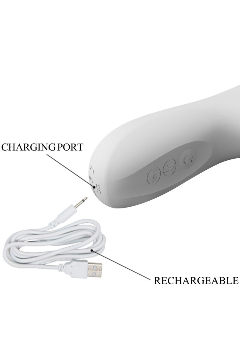 PRETTY LOVE - REESE VIBRADOR CON ROTACIÓN PLATEADO