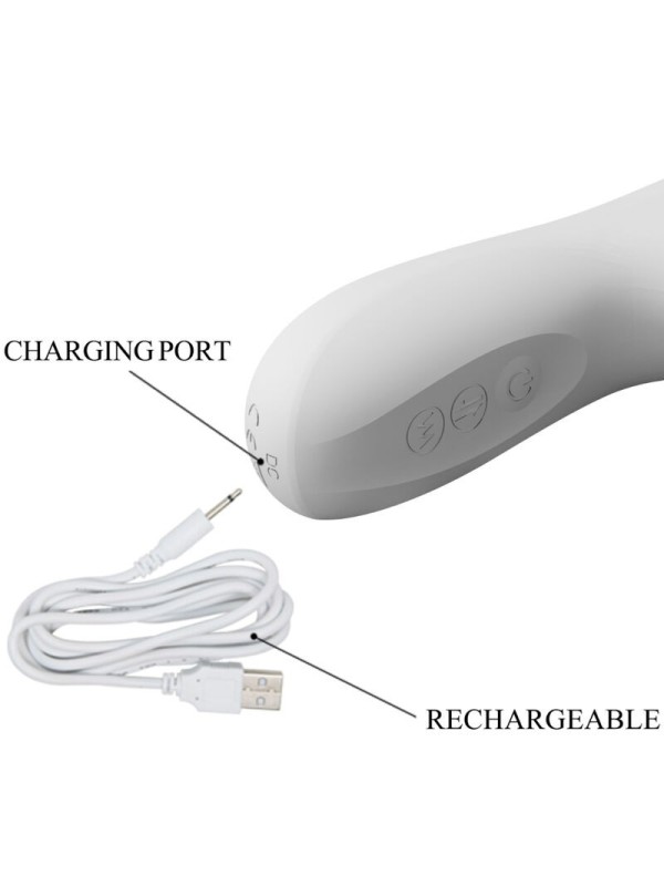 PRETTY LOVE - REESE VIBRADOR CON ROTACIÓN PLATEADO