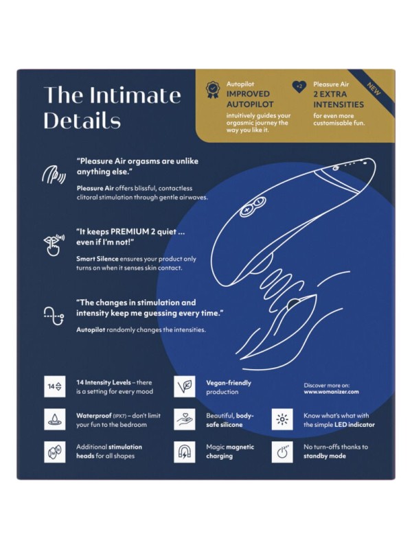 WOMANIZER - PREMIUM 2 ESTIMULADOR DE CLÍTORIS ARÁNDANO