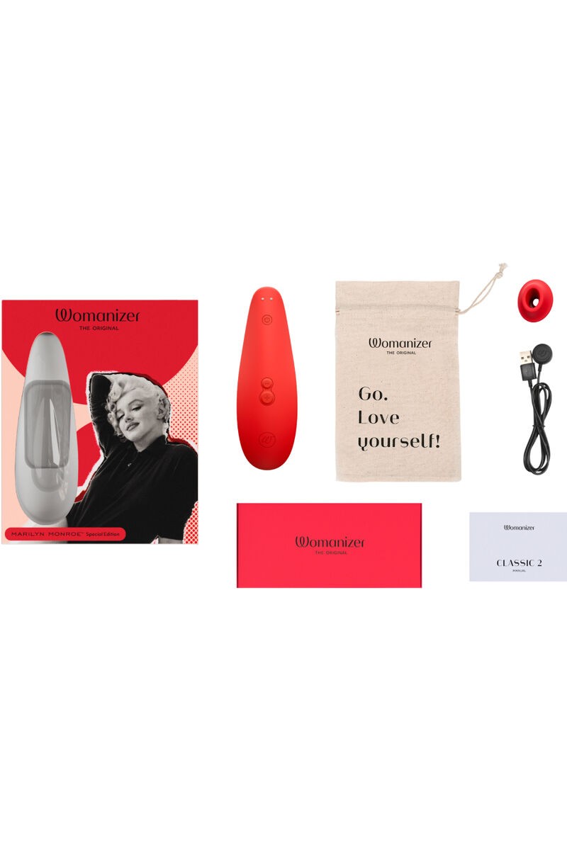 WOMANIZER - MARILYN MONROE CLASSIC 2 ESTIMULADOR DE CLÍTORIS ROJO