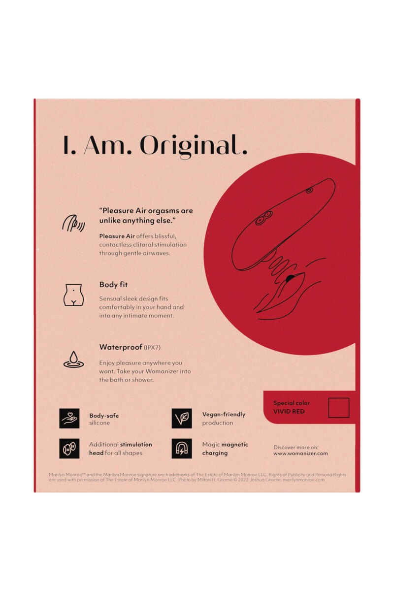 WOMANIZER - MARILYN MONROE CLASSIC 2 ESTIMULADOR DE CLÍTORIS ROJO