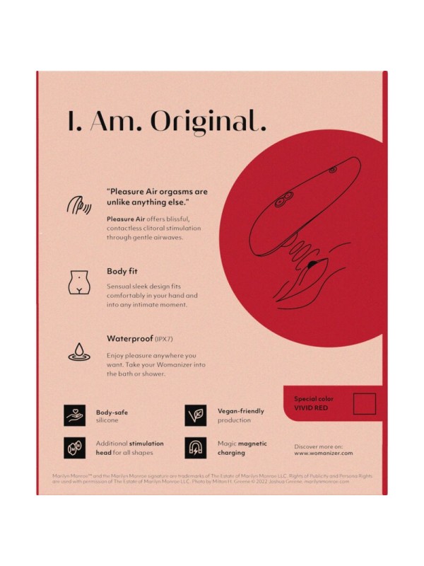 WOMANIZER - MARILYN MONROE CLASSIC 2 ESTIMULADOR DE CLÍTORIS ROJO